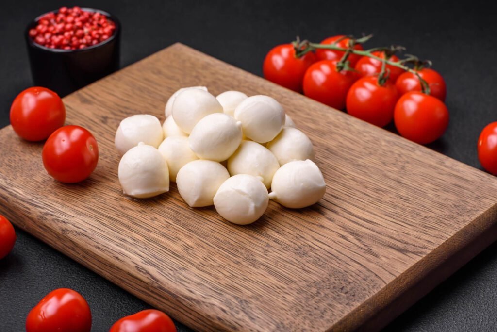 Mozzarella cheese and tomatoes