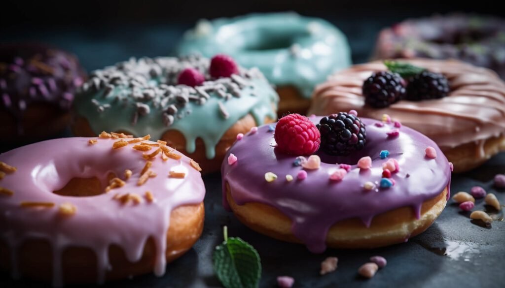 1920 donut with pink glaze and sprinkles generated by ai 1