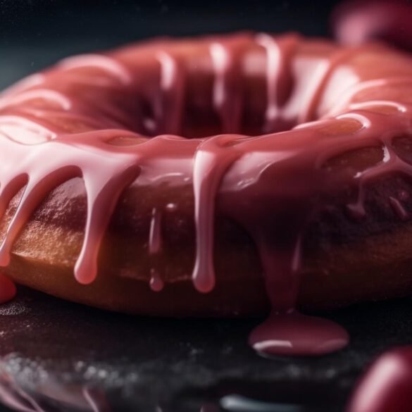 1920 freshly baked homemade donut with sweet icing and strawberry decoration generated by ai 1