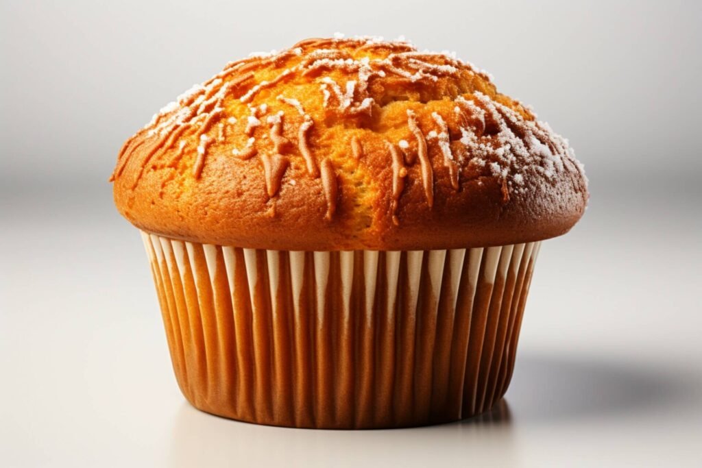 1920 homemade pumpkin muffin warmth showcased on a pristine white backdrop ai generated 1