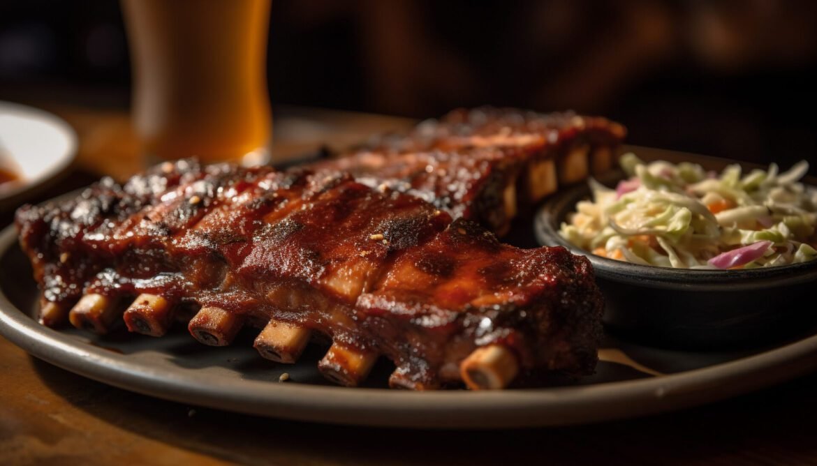pork rib plate with savory sauc pork rib plate with savory sauc