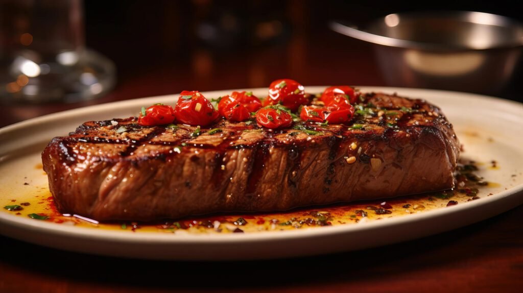 New York Strip Beef Steak, ready to serve