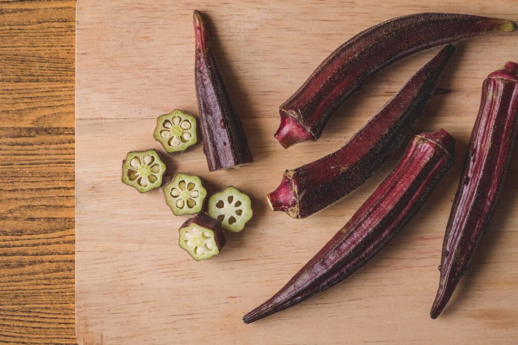 Fresh Red Okra